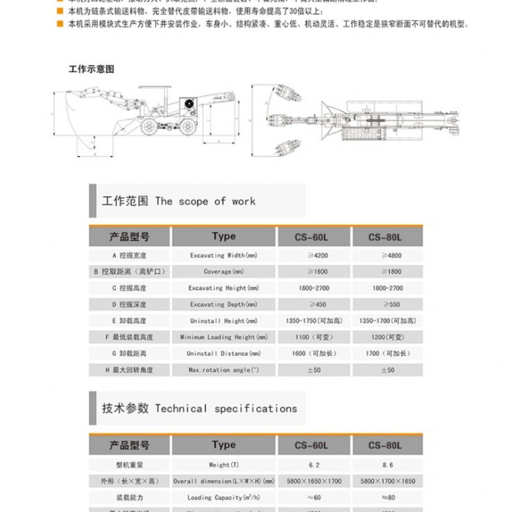 CS-60L型轮胎式扒渣机